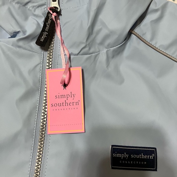 NWT!  Simply Southern Blue Rain Jacket - Picture 5 of 8